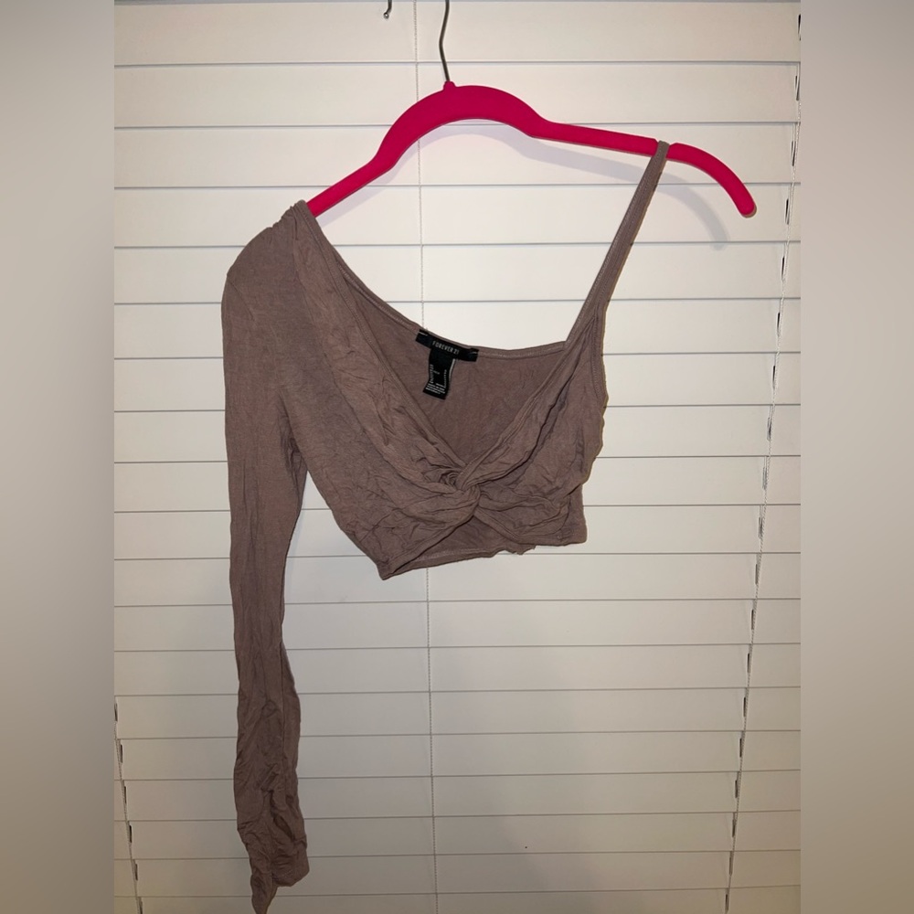 Brown one sleeve top